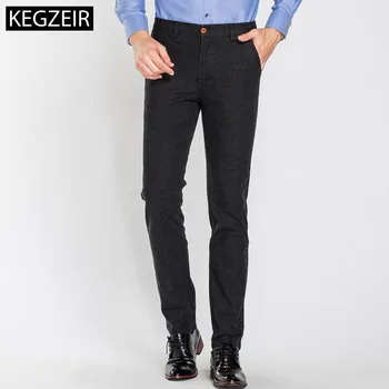 

2019 New Design Spring Winter Mens Business Pants Classic Casual Men Trousers Straight Slim Fit Khaki Mens Pants Hosen Herren