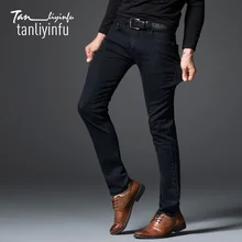 Tanliyinfu2017 frühjahr und sommer neue hochwertige blau herren jeans baumwolle 98%-spandex 2%, dünne dünne männer jeans homme