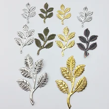 20x40 мм филигранные цветочные обертки металлические амулеты для украшение для скрапбукинга DIY Ювелирные изделия металл ремесло ухо аксессуары