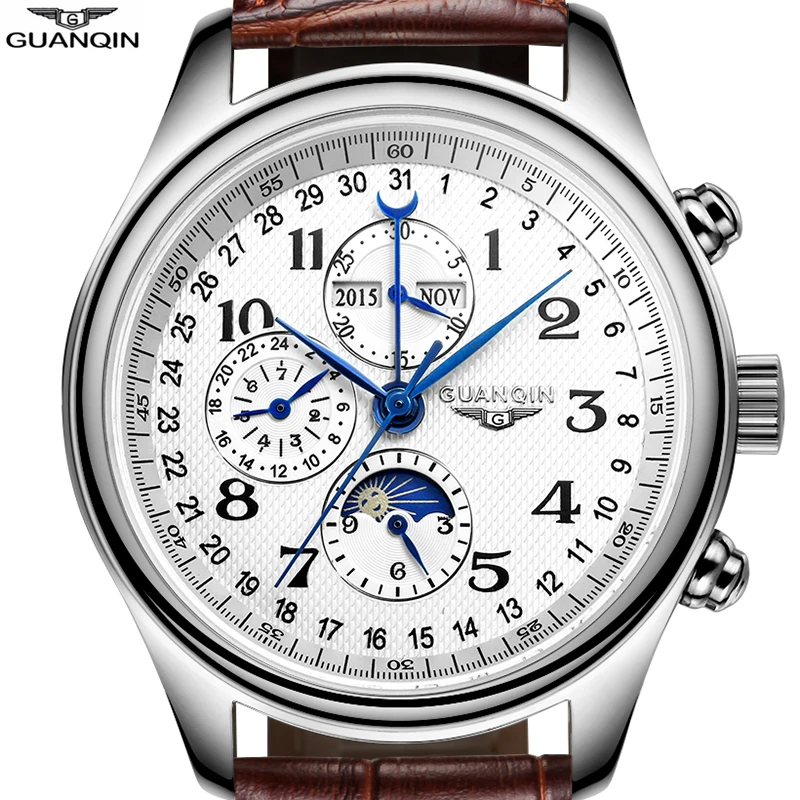 

GUANQIN Mechanical Watch Men Luxury Waterproof Sapphire Mechanical Watch Automatic Watches Men Clock Man Mechanical-watches A
