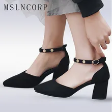 plus size 34-48 Fashion Summer Shoes Ankle Rivets Buckle Pumps Shoes Women Casual office ladies Pointed Toe Sandals party Pumps цена plus size 34-48 Fashion Summer Shoes Ankle Rivets Buckle Pumps Shoes Women Casual office ladies Pointed Toe Sandals party Pumps цены онлайн