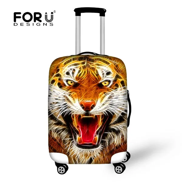 FORUDESIGNS/леопардовая Защитная крышка для чемодана эластичная 18-30 дюймов тележка чехол для дорожного чемодана на молнии в розницу - Цвет: B0083 M