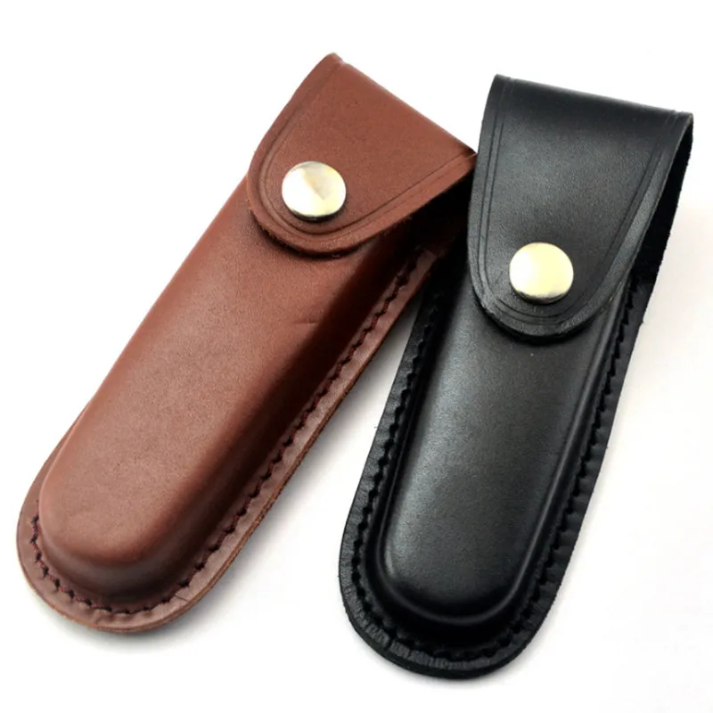 

high quality tools fold Knife first layer leather Cowhide Straight knife case sheath cover