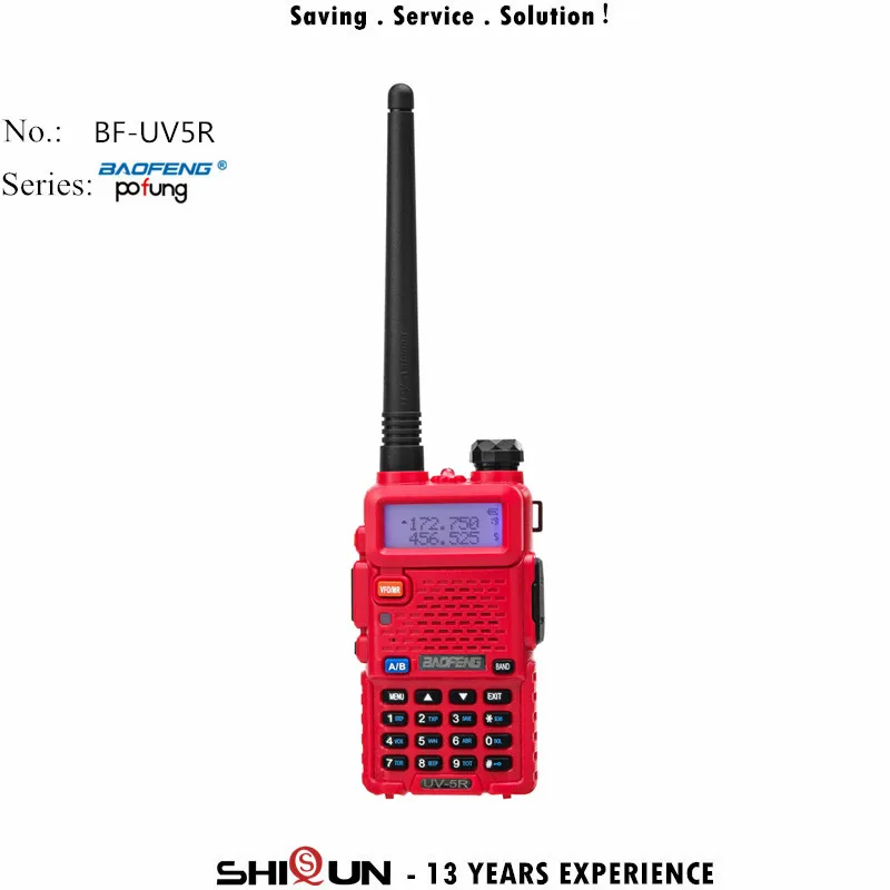 Baofeng UV-5R двухканальные рации двойной дисплей двухдиапазонный Baofeng UV5R портативный 5 Вт UHF VHF двухстороннее радио Pofung UV 5R КВ трансивер - Цвет: Passion Red