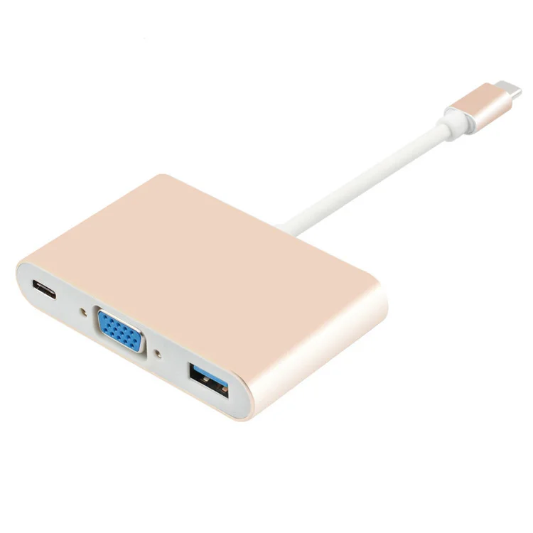 Ult-лучший USB 3,1 Тип с разъемами типа C и вставной конвертер для vga с USB3.0 F USB-C Зарядное устройство Кабель-адаптер для Macbook 12 дюймов Chromebook Pixel