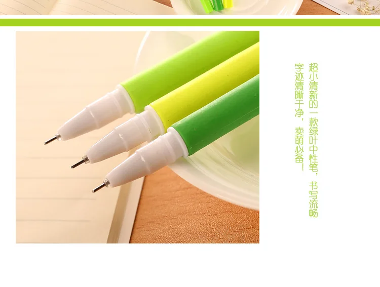 60 шт. канцелярские принадлежности Зеленая травяная ручка украшение студенческие канцелярские модные офисные принадлежности ручка для подписи подарки оптом