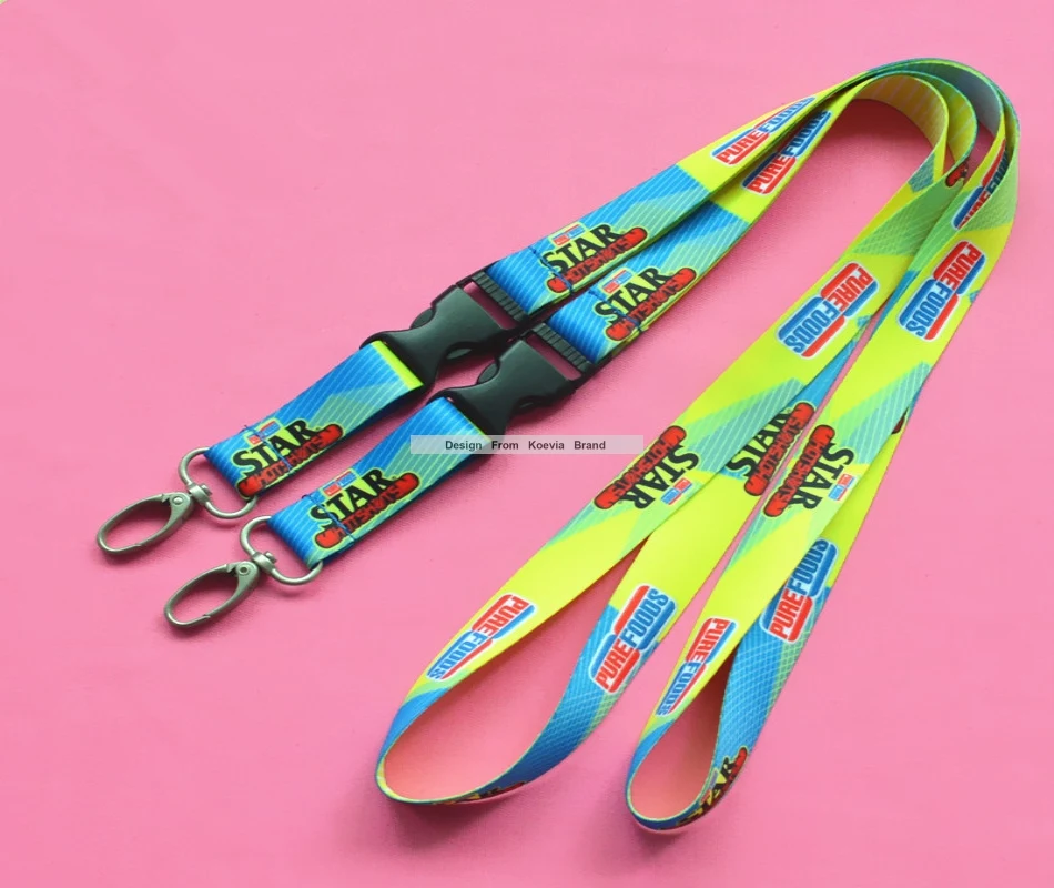 Cheap Custom logo Safety Breakaway lanyards heat transfer