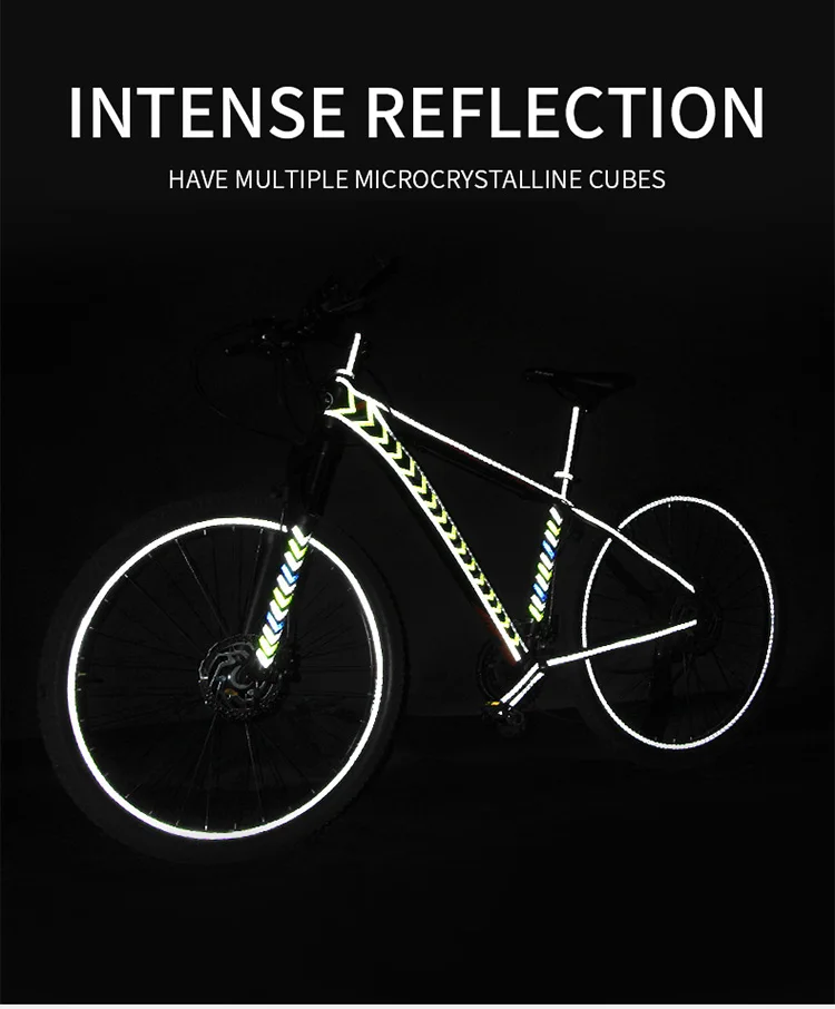 100 см/39,3 дюйма Люминесцентная MTB велосипед Велоспорт мото отражающие наклейки Газа наклейка ленты безопасности Водонепроницаемый