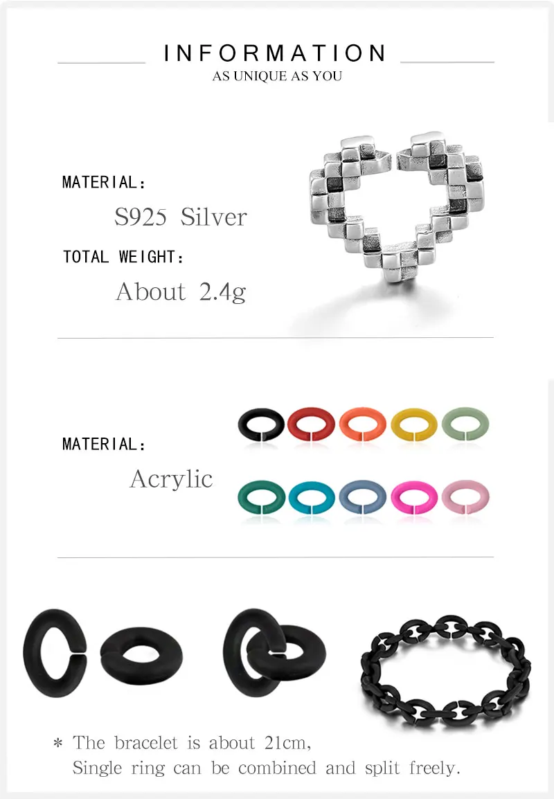 925 Sterling Silver Braided heart shape beads Hard Rubber X Bracelets For Women Jewellery European style Bracelet Men Jewelry