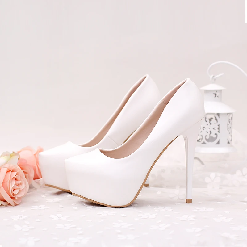 white elegant heels