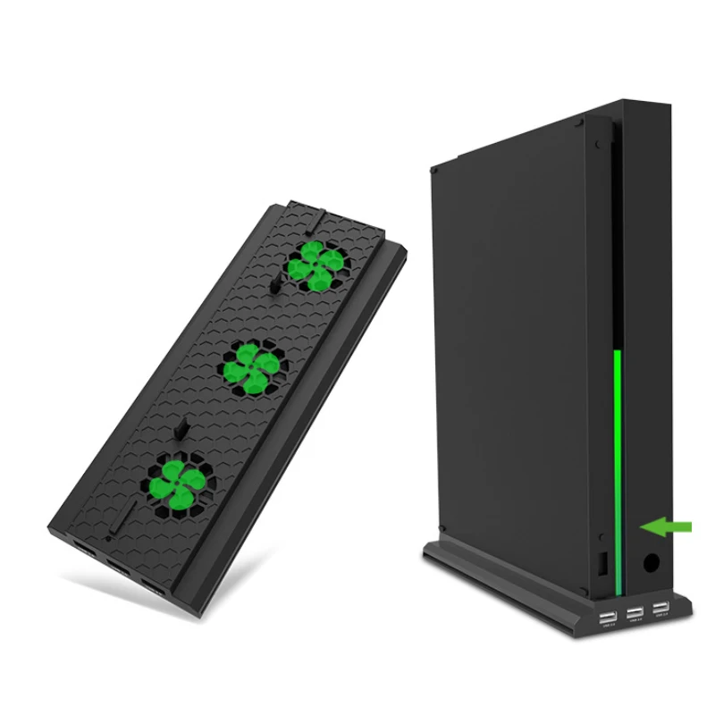 Вертикальная подставка с охлаждающим вентилятором для Xbox one X держатель консоли