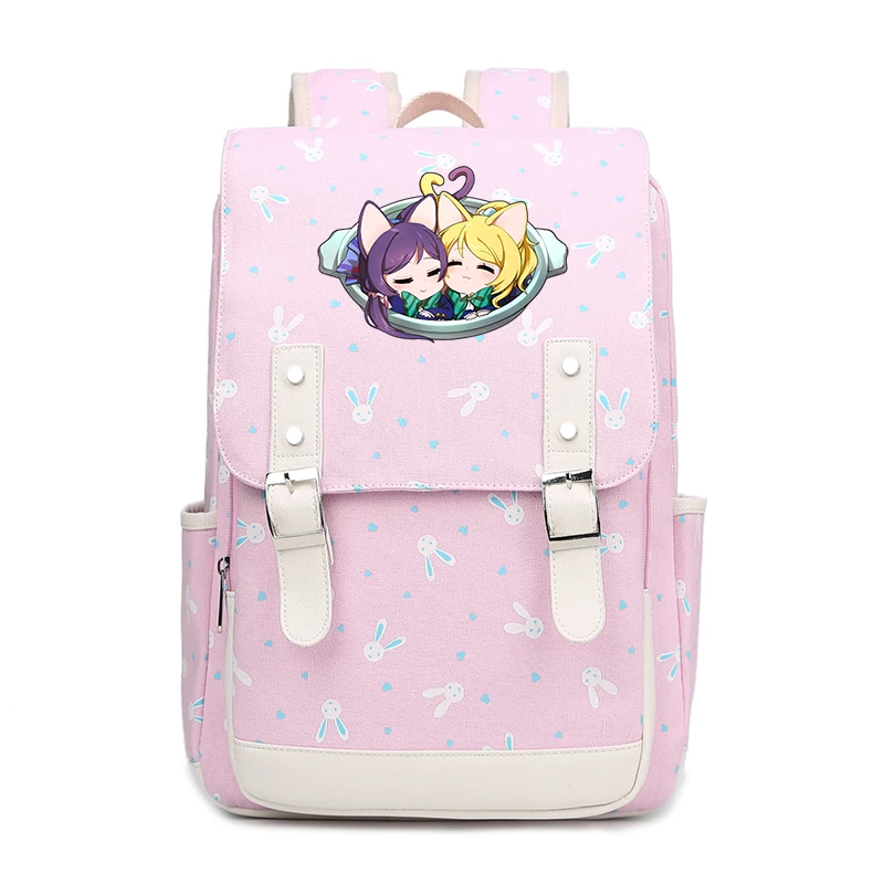 

High Quality LoveLive Minami Kotori Sonoda Umi Women Backpack Kawaii Rabbits Prints Shoulder Bags School Bags for Teenage Girls
