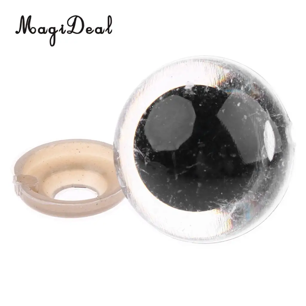 100x Plastic Clear Safety Eyes with BACKS for Bear Dog Animal DIY Doll Manufacture Craft Children Girls Toys