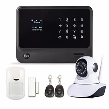 Android IOS APP WIFI de la Pantalla Táctil Pantalla LCD Sistema de Alarma de la Casa de Alarma Inalámbrica GSM con Cámara