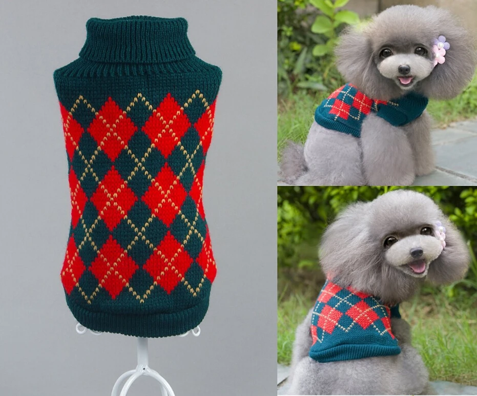 Осень-зима маленький свитер для собаки, для питомца Перемычка вязать пальто собачий свитер Одежда для маленький щенок 5 цветов XS размеры s m l xl