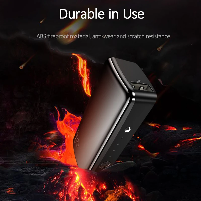 USAMS 2000mAh Mini Power Bank Single USB Powerbank Portable Phone Chargers External Battery USB Charger banks wit LED light