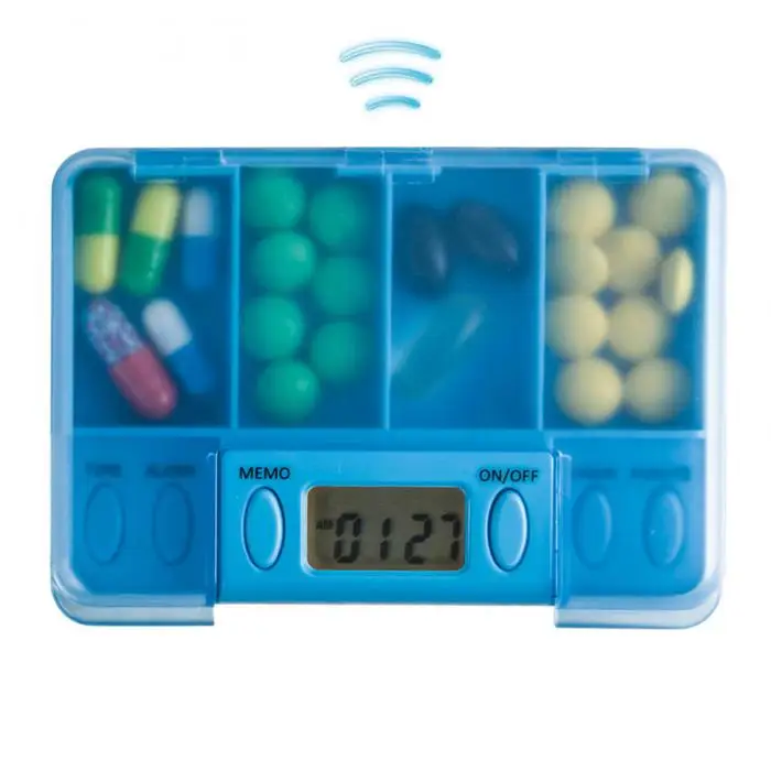 4 сетки умный таймер напоминание контейнер для таблеток Органайзер Хранение таблеток случае все-доставка