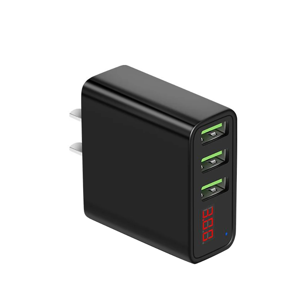 هاتف لوحي 3.4A 3 منافذ USB الاتحاد الأوروبي/الولايات المتحدة التوصيل QC3.0 سريعة مقبس شاحن محول هاتف لوحي 3.4A 3 منافذ USB الاتحاد الأوروبي/الولايات المتحدة التوصيل QC3.0 سريعة مقبس شاحن محول