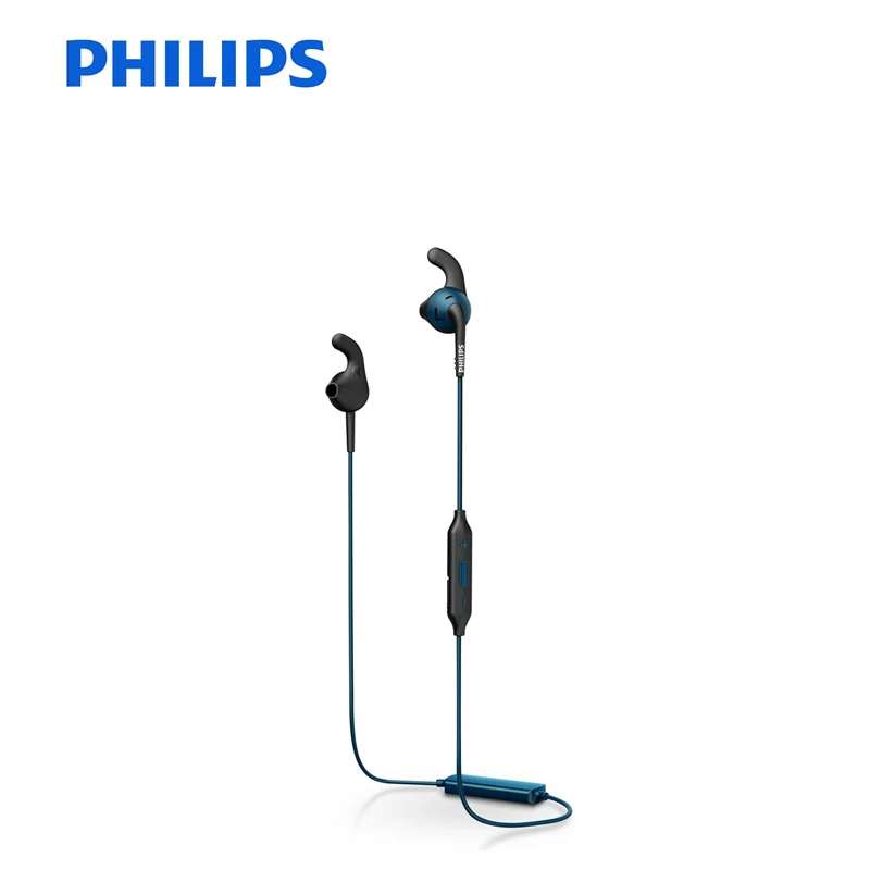 Philips SHQ6500 оригинальная Bluetooth беспроводная гарнитура Спортивная гарнитура с микрофоном мобильный телефон и музыка прошли официальный тест - Цвет: Blue