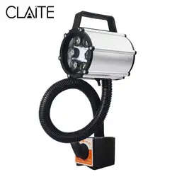 CLAITE 7 Вт 90-220 В 50 см Светодиодный промышленный станок с ЧПУ Токарный станок фара фрезерный станок рабочий свет с магнитной основой США штекер
