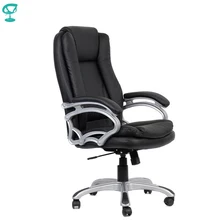 95169 Кресло руководителя Barneo K-146 черная кожа высокая спинка кресло офисное кресло компьютерное кресло с системой качания мебель для офиса компьютерные кресла в Казахстан по России