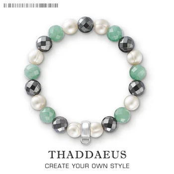 

Green,White,Grey Bead Bracelet,Europe Style Glam Fashion Good Jewelry For Women,2017 Model Gift In 925 Sterling Silver