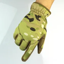 Guantes tácticos de dedo completo para deportes al aire libre, guantes militares duraderos de combate de fibra de carbono, equipo de combate antideslizante