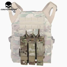 Emerson страйкбол Охота Тактический модульный MOLLE тройной Открытый Топ SMG Mag Чехол EmersonGear журнал Перевозчик для MP5/MP7/KRISS