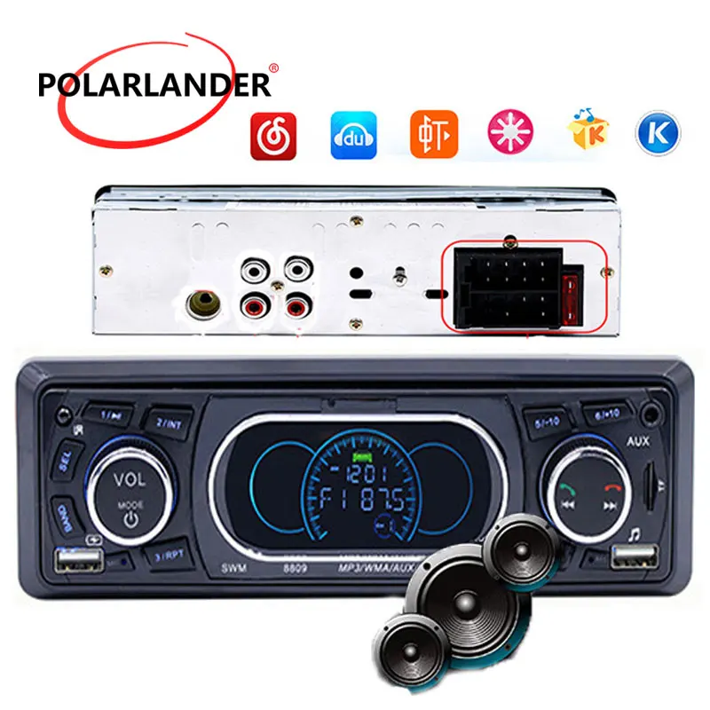 1 Din 12V Remote Control Vehicle Bluetooth MP3 Player USB AUX FM Car