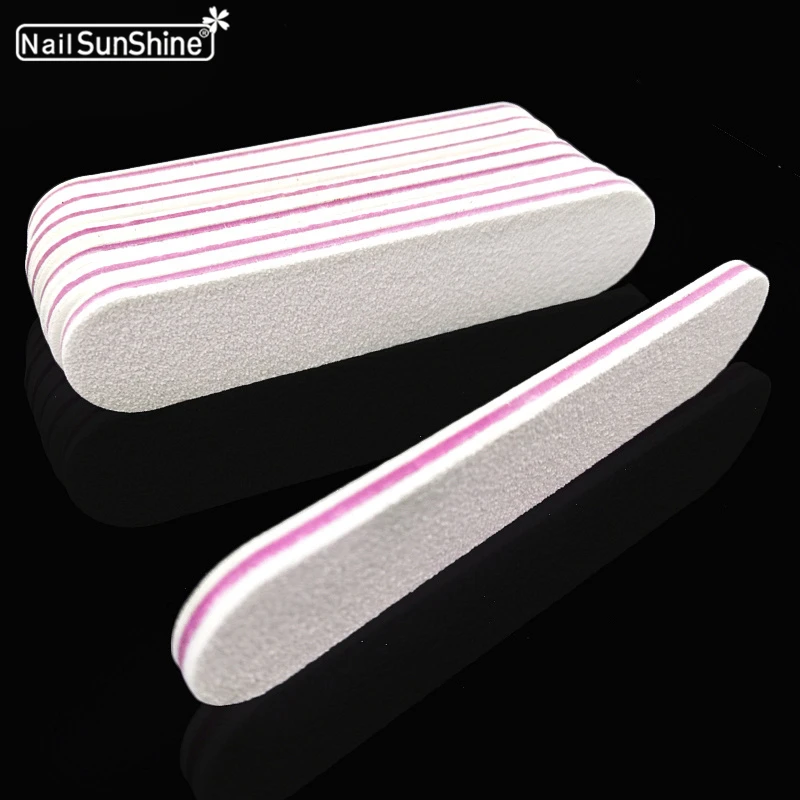 

10pcs Nail Sanding Files Mini Polish Buffer Block 100/180 Manicure Pedicure Tips Gel White Nail File Nail Art Tool Lime a Ongle