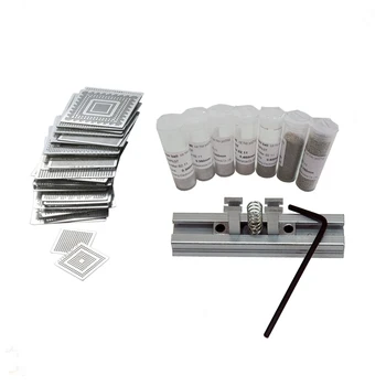 

27pcs /set Universal BGA Reballing Direct Heat Stencils + direct heat reballing station + leaded solder balls