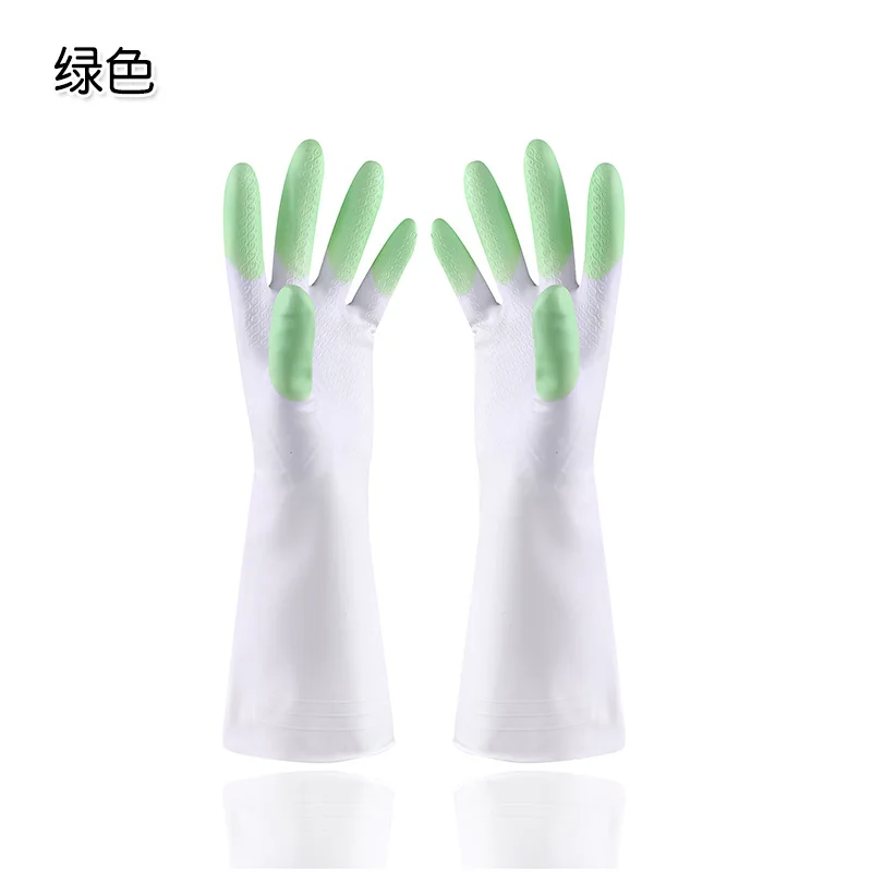 1 пара прачечная перчатки очистки перчатки по дому чистые DIY Здоровый мода стиральная антипригарным Эмульсия Кухня Портативный Водонепроницаемый - Цвет: Green