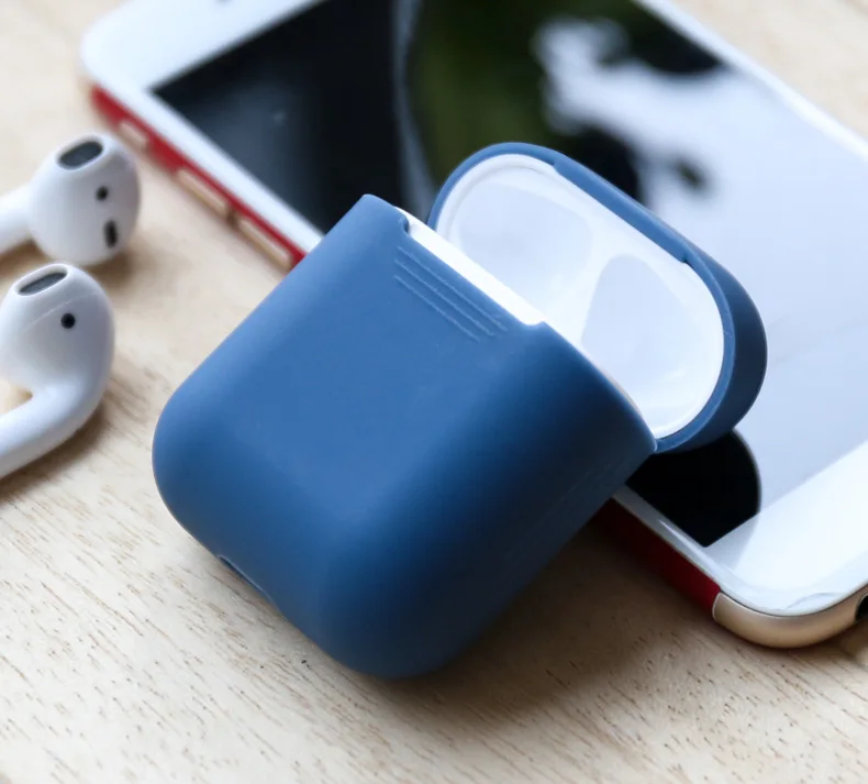 Мягкий силиконовый чехол для Apple Airpods зарядный чехол Airpod защитный чехол рукав чехол противоударный coque fundas Капа красный