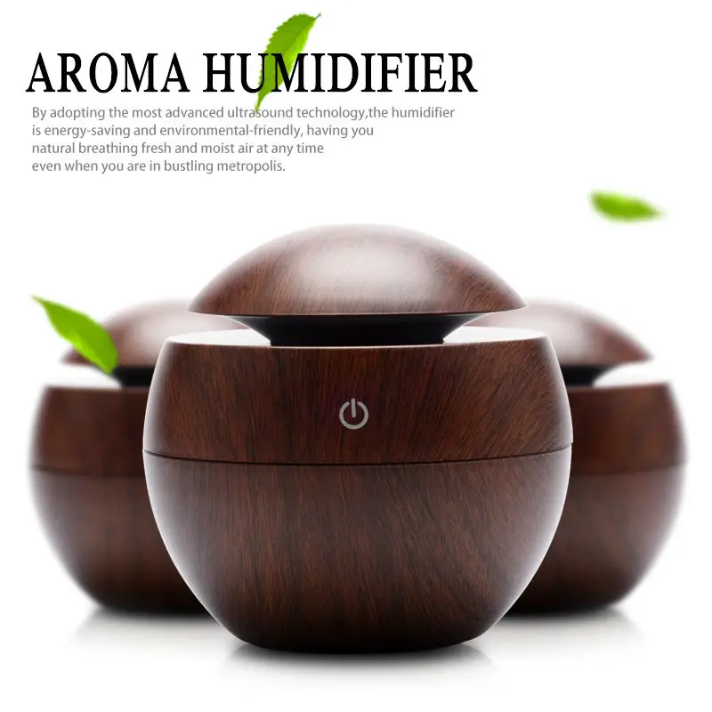 Mini Wooden Aromatherapy Humidifier Aroma Diffuser Air Purifier Color Changing LED Ultrasonic Mist Maker Humidifiers Mini Wooden Aromatherapy Humidifier Aroma Diffuser Air Purifier Color Changing LED Ultrasonic Mist Maker Humidifiers