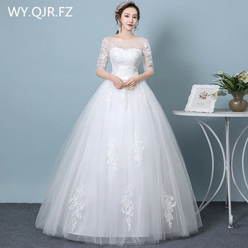 DM-2670Z#Spring summer new long Dresses white and red 2021 tail sexy slim bride violet toast suit wedding dress wholesale cheap red wedding dresses