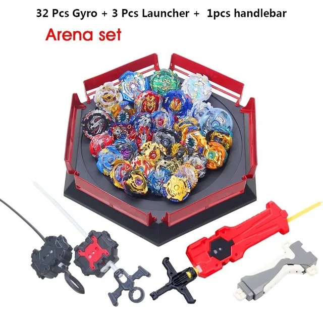 Все топы набор метателей Beyblade Gt God Bey Blades Blast Burst высокая производительность Fight Top Toys дети Bables Bayblade Arena Новые - Цвет: 32pcs 008