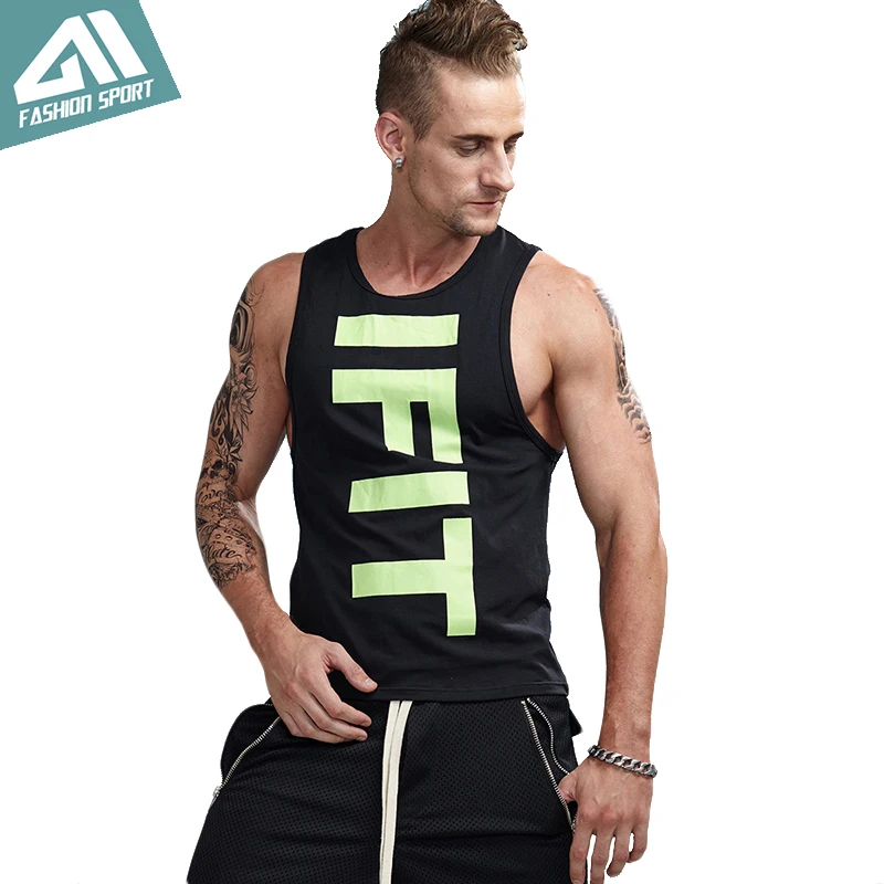 

Aimpact Bodybuilding Men's Tank Tops Cotton Slim Fitted Sport Running Vest Male Gym Crossfit Workout Tee Athletic Singlet AM1021