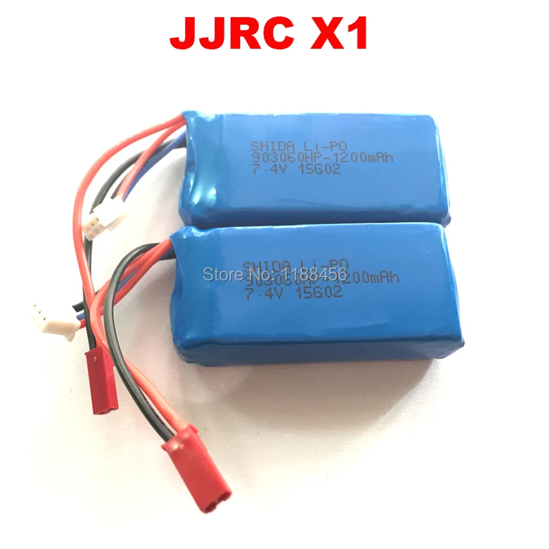 2 шт./лот JJRC X1 Аккумулятор 7 4 1200 мАч литий-полимерный аккумулятор для бесщеточный