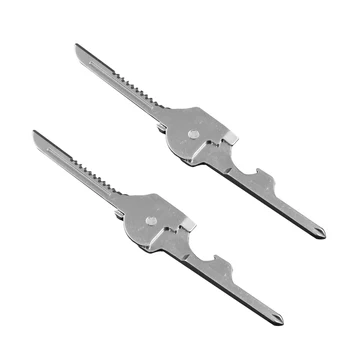 

edc 6 in 1 Useful Knife Practical Swiss Utility Key Outdoor Screwdriver Bottle Opener Keychain Camping Hiking Tool