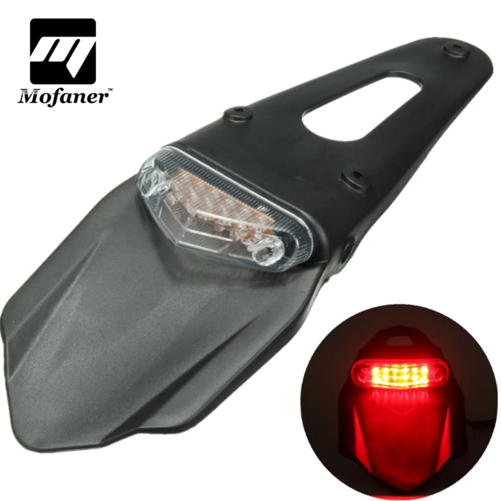Universal Motorcycle Fender Flares Light 12 LED font b Lamp b font Stop Brake Rear Tail