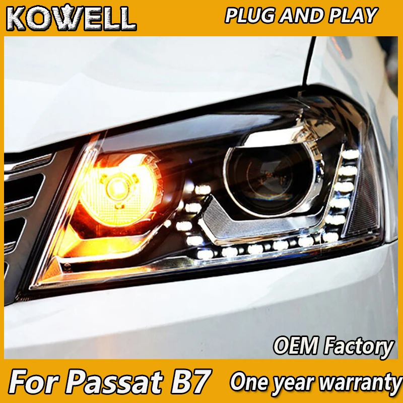 Стайлинг автомобиля KOWELL для фар VW EUR Passat B7 2012 2016 фары светодиодный ные