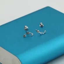 Wholesale High Quality Jewelry Silver Plated Cute Cool Star Stud Earrings For font b Women b