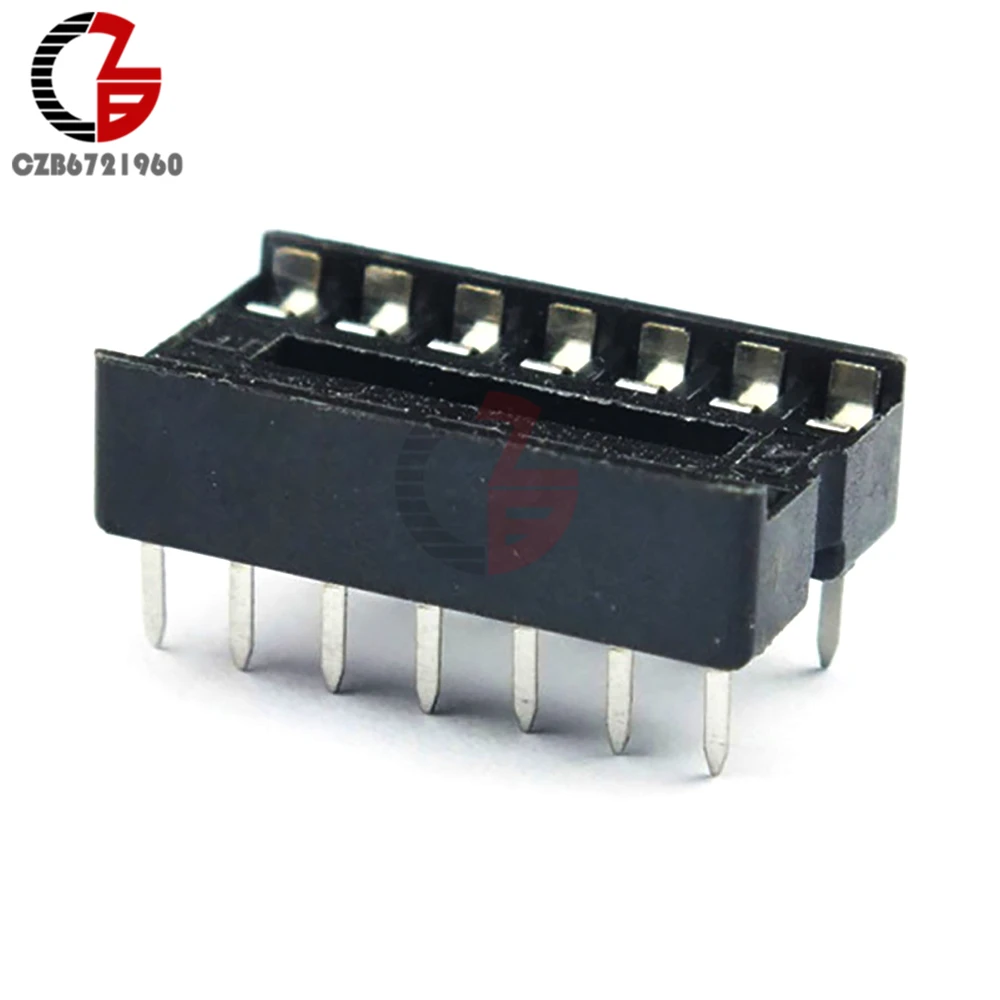 

10Pcs DIP 14 pins IC Socket Adaptor Adapter Solder Type Socket DIP-14