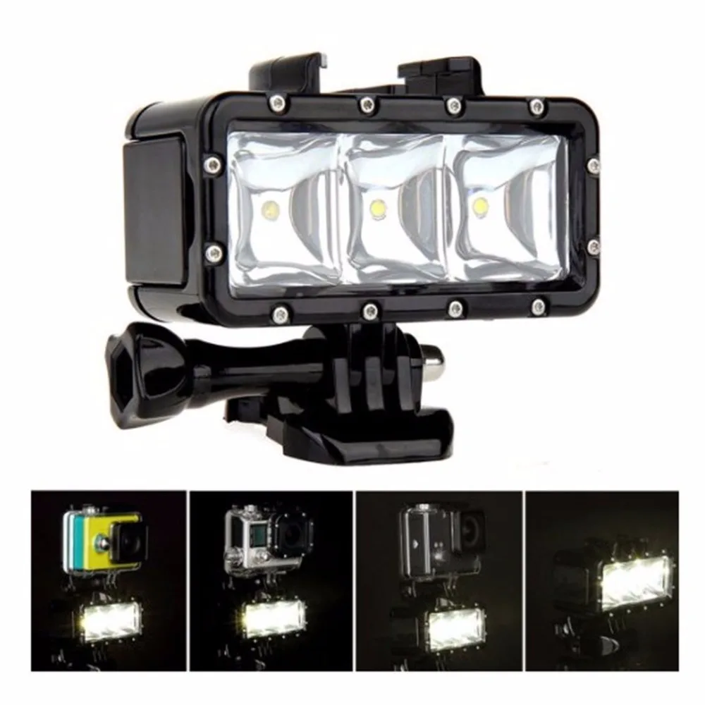 

Flash Light Lamp Underwater Diving Waterproof 40m LED Flash Video Light Mount For GoPro SJCAM SJ4000 H9 H9R for Xiaomi Yi Camera