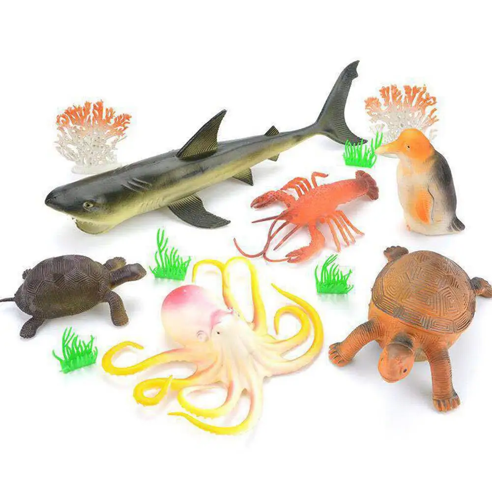 Игрушка в форме морского животного модель моделирования милые морские животные игрушки акула для детей подарок обучающая игрушка для детей