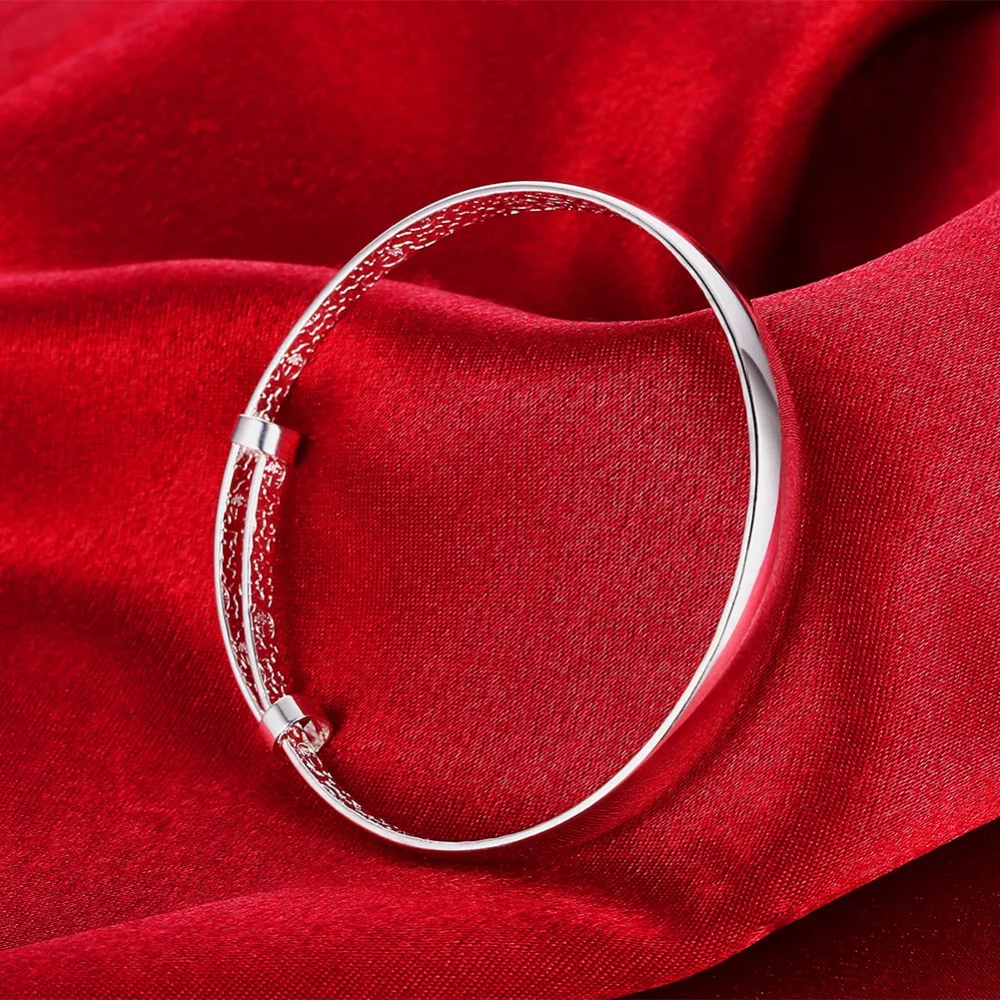 Оригинальные 925 серебряные браслеты для женщин, ювелирные изделия, Модный женский браслет, серебряный браслет с белым, простой стиль для подарков