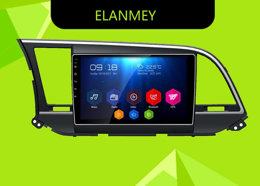 

Elanmey GPS 8-Core Bluetooth stereo android 8.1.0 car multimedia player for HYUNDAI ELANTRA 2016 head unit navi radio device
