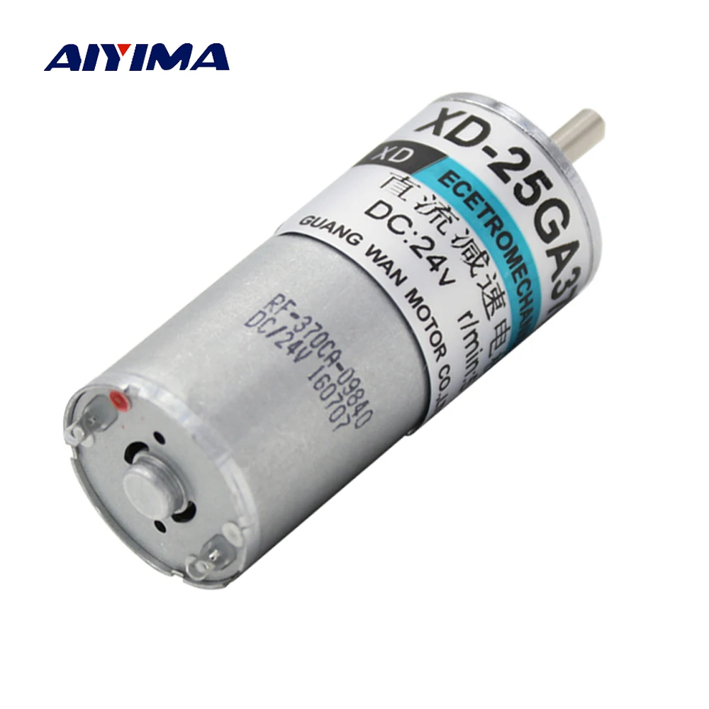 

AIYIMA Miniature DC Motor 12V/24V 5W Brush SLow Speed Gear Precision Reduction Production Automation Intelligent Model Motors