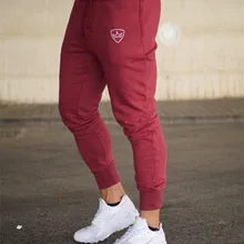 Мужские дышащие хлопковые однотонные тонкие спортивные штаны для занятий спортом, спортивные Леггинсы для фитнеса, Прямая поставка