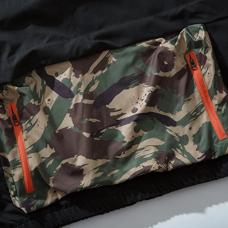 2019 Men Hip Hop Jacket Streetwear Camouflage Jacket Windbreaker Harajuku Retro Tactical Military Camo Track Jackets Coat Zipper